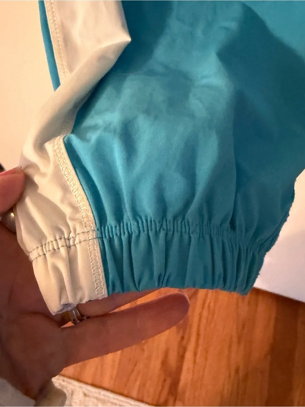 Lululemon Color blocked detail, blue, vacation, straight leg cut, mid rise waist